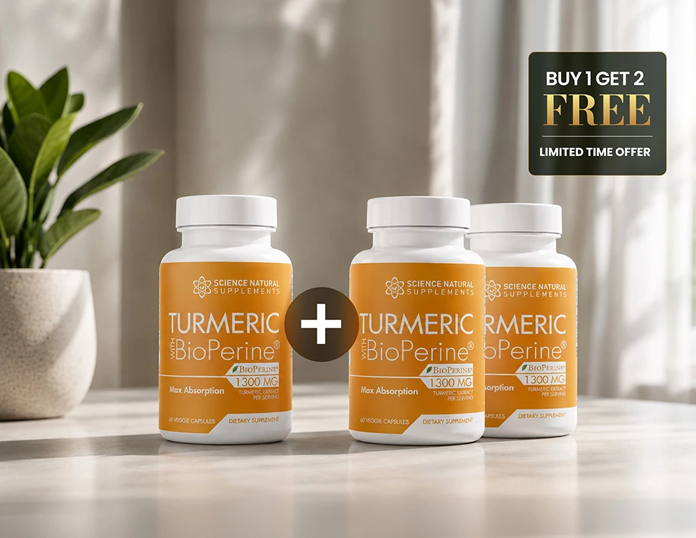 3 Bottles of Premium Turmeric with BioPerine
